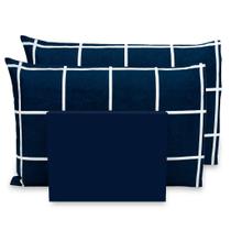 Lençol Queen 3 pçs Percal Flex Estampado 400 Fios Toque Acetinado - 40 CM DE ALTURA