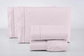 Lençol Queen 400 Fios com 2 Fronhas Ponto Palito Toque Macio