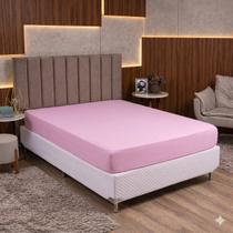 Lençol Queen 400 Fios com Elástico Toque Acetinado e Aveludado Roupa de Cama Box 1 Peça