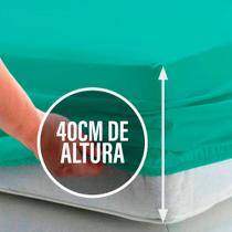 Lençol Queen 40cm c/ Elástico Avulso Percal 180 fios 80% Algodão