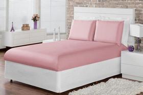 Lençol queen avulso com elástico inteiro em volta capricho luxo - Rosa Lençol queen avulso com elástico inteiro em volta capricho luxo - Rosa