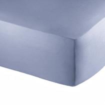 Lençol queen basic c/elástico percalle azul 180 fios