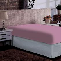 Lençol Queen Com Elástico Doce Vida - Portallar Rosa Cravo