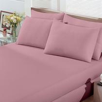 Lencol Queen com Elastico Rosa Nevoa Malha 100% Algodao Lencol Queen com Elastico Rosa Nevoa Malha 100% Algodao
