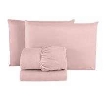 Lençol Queen Elástico + Fronhas Microfibra Premium Rosê Lençol Queen Elástico + Fronhas Microfibra Premium Rosê