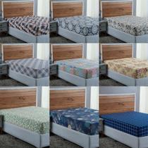 Lençol Queen Estampado 400 Fios Roupa de Cama Box com Elástico Avulso - DONA MARIA CONFECÇÕES