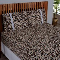 Lençol Queen Estampado Com Elástico Malha 100% Algodão Macio