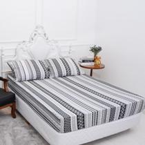 Lençol Queen Estampado Com Elástico Malha 100% Algodão Macio