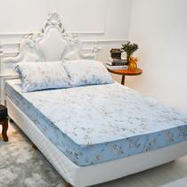 Lençol Queen Estampado Com Elástico Malha 100% Algodão Macio