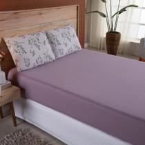 Lençol Queen Malha fio Penteado Algodão 3 Peças - Rosê Gold - 100% Algodão