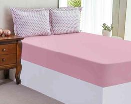 Lençol Queen Malha Rose Bella Enxovais Lençol Queen Malha Rose Bella Enxovais