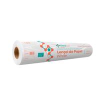 Lençol rolo hospitalar descartável papel maca 70cmx50m white premium - 01 rl