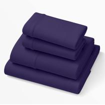 Lençol roxo SoftStretch California King Rayon Blend