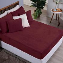 Lençol Soft Veneza Casal Queen com Elástico Avulso 1 Peça Tecido Fleece 100% Poliéster - Vinho Lençol Soft Veneza Casal Queen com Elástico Avulso 1 Peça Tecido Fleece 100% Poliéster - Vinho