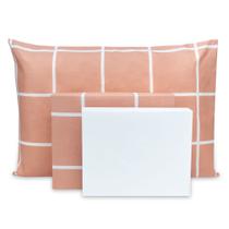 Lençol Solteirão 3 pçs Estampado Percal Flex 400 Fios Macio