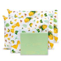 Lençol Solteirão 4 Peças Estampado Infantil C/ Ponto Palito Percal 180 Fios