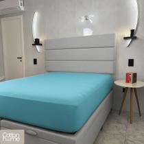 Lençol Solteiro 100% Algodão Com Elástico Decorare Azul