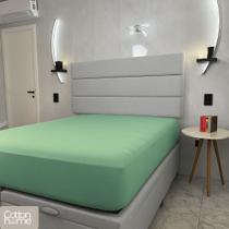 Lençol Solteiro 100% Algodão Com Elástico Decorare Verde