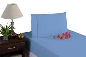 Lençol solteiro 2 peças 100% algodão 200 fios - ponto palito