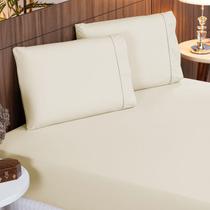 Lençol Solteiro 2 Peças 400 Fios MicroPercal Toque Macio Ponto Palito