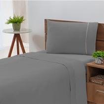 Lençol Solteiro 2 Peças Algodão 400 Fios Kit Toque Confortavel