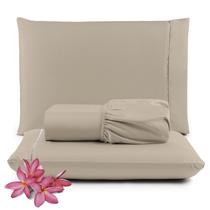 Lençol Solteiro 2 Peças Ponto Palito 400 Fios Micropercal