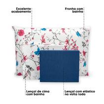 Lençol Solteiro 4 Pçs Estampado Percal 180 Fios Bainha Lençol Solteiro 4 Pçs Estampado Percal 180 Fios Bainha