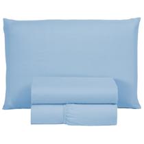 Lençol Solteiro 400 Fios 3 peças com Elástico e Fronha Hotel Pousada Barato