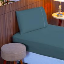 Lençol Solteiro 400 Fios com Fronha em Ponto Palito Toque Macio