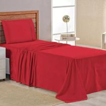 Lencol Solteiro Avulso De Se Cobrir Micropercal 4 Vermelho