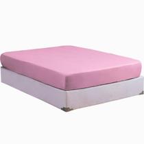 Lençol Solteiro com Elástico Avulso Percal 200 Fios 100% Algodão 01 Peça Lindo Macio Cama Box ROSA
