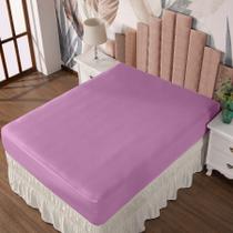 Lençol Solteiro com Elástico Prático Malha Lisa 1 Peça