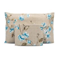 Lençol Solteiro de Cima Estampado 2 pçs Percal Flex 400 Fios Macio