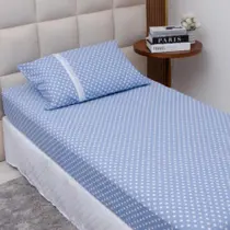 Lençol Solteiro Estampado Elástico 100% Algodão Varias Cores Lençol Solteiro Estampado Elástico 100% Algodão Varias Cores