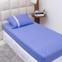 Lençol Solteiro Estampado Elástico 100% Algodão Varias Cores