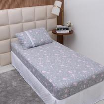 Lençol Solteiro Estampado Elástico 100% Algodão Varias Cores Lençol Solteiro Estampado Elástico 100% Algodão Varias Cores