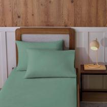 Lençol Solteiro Fendi Liso em Malha 100% Algodão Premium Penteado - Sul Brasil