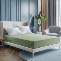 Lençol Solteiro King Com Elástico 180 Fios - Linea Menta Lençol Solteiro King Com Elástico 180 Fios - Linea Menta