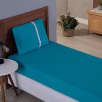 Lençol Solteiro Liso Elástico 100% Algodão Varias Cores