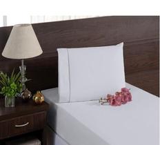 Lençol Solteiro Micropercal 400 Fios Branco Hospedaria Lençol Solteiro Micropercal 400 Fios Branco Hospedaria