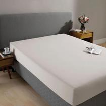 Lencol Solteiro Priori C/Elastica Liso 90CMx2M Dohler Cinza - Dolher