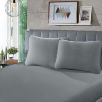 Lençol Solteiro SBX Rubi Malha Cinza