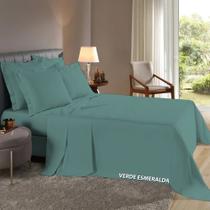 Lençol SUPER KING 3 pçs com Fronhas Abas Percal Flex 400 Fios