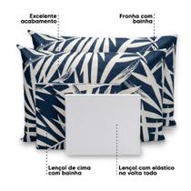 Lençol Super King 4 Pçs Estampado Percal 180 Fios Bainha