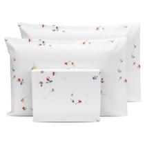 Lençol Super King De Cima 3 Pçs Bainha Estampado Percal 180 Fios Coleção 2025