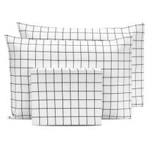 Lençol Super King De Cima 3 Pçs Bainha Estampado Percal 180 Fios Coleção 2025