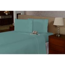 Lençol Super King de Cima 3 PÇS c/ Vira e Ponto Palito Percal Flex 400 Fios Toque Macio