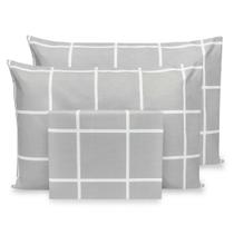 Lençol Super King de Cima 3 pçs Percal Flex Estampado 400 Fios Toque Acetinado