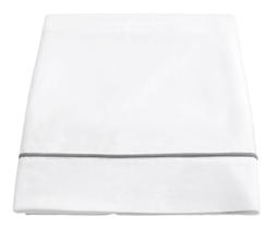 Lençol Superior Basics em Vivo Branco e Cinza 200 Fios - Queen Size