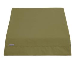 Lençol Superior Sem Elástico Colors Oliveira 200 Fios - Solteiro